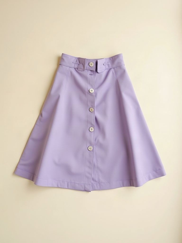 Button Flare — Buttoned flared skirt