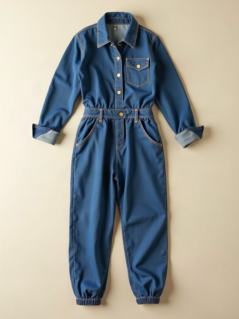 Denim Split — Denim jumpsuit