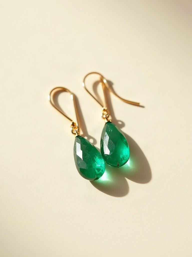 Emerald Drop — Drop earrings