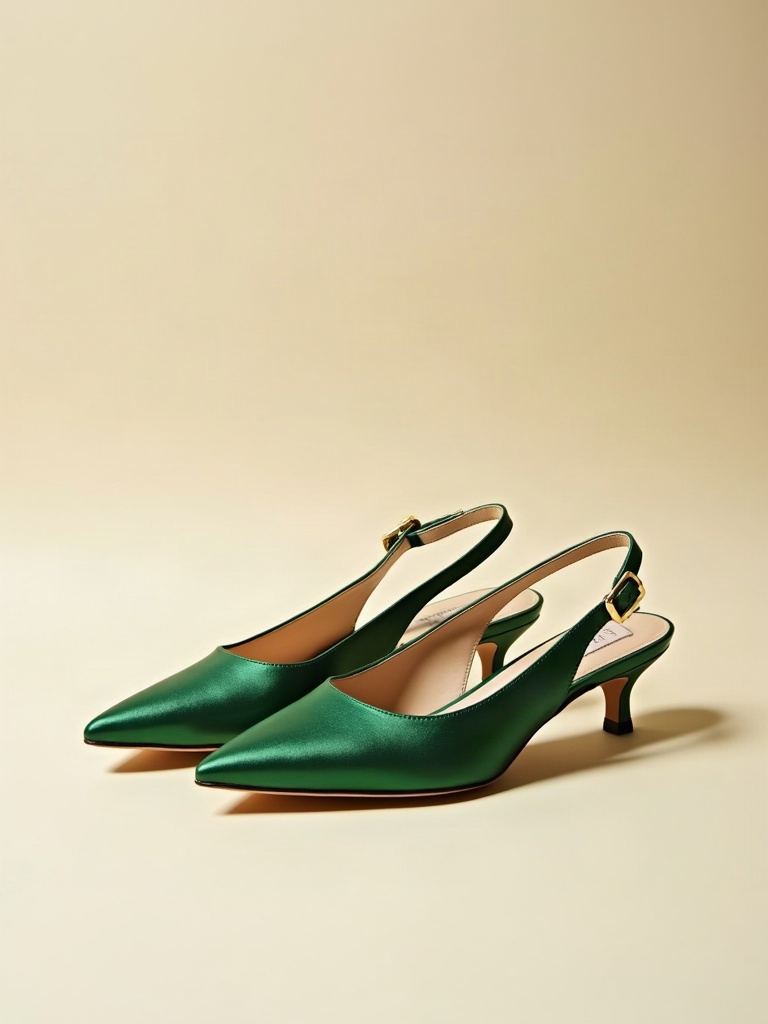 Émeraude — Sling-back kitten heels
