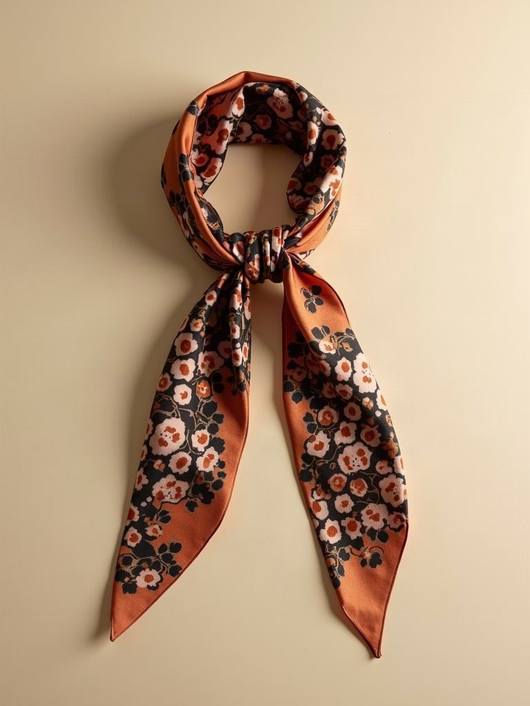 Neckerchief — Long silk scarf