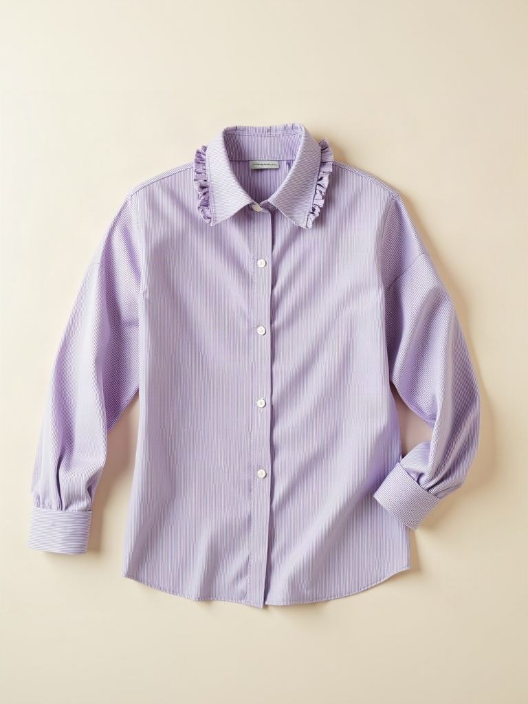 Frilly Collar — Striped shirt