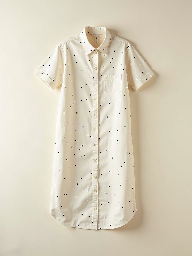 Long Polka — Long shirt dress
