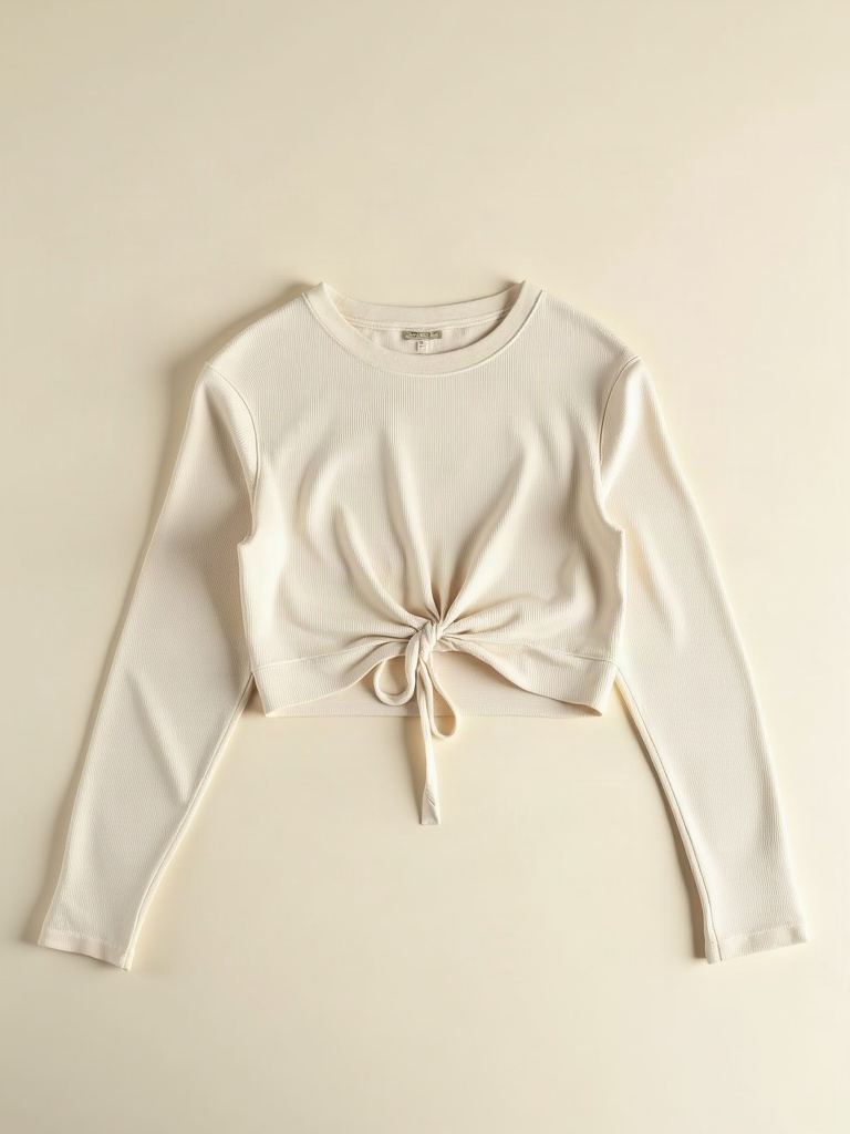 Ribbed Crop — Long-sleeved crop top