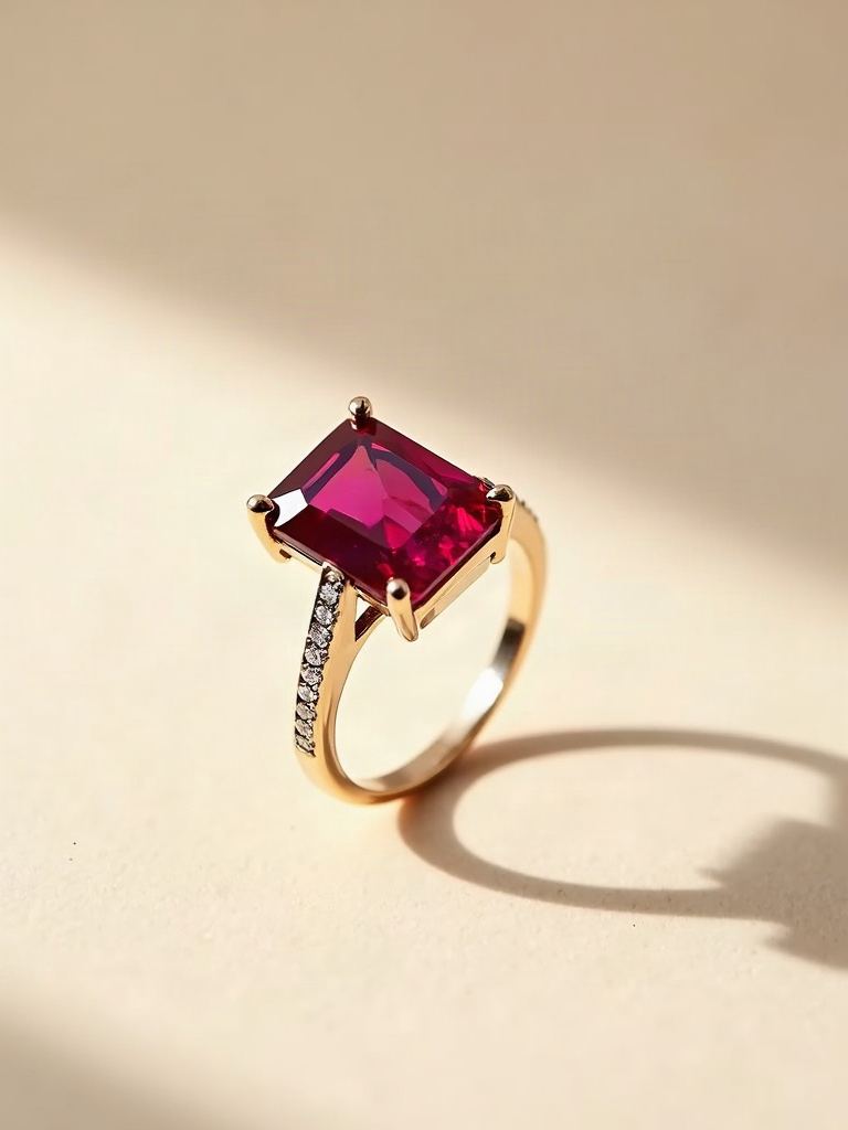 Ruby & Diamond — Cocktail ring