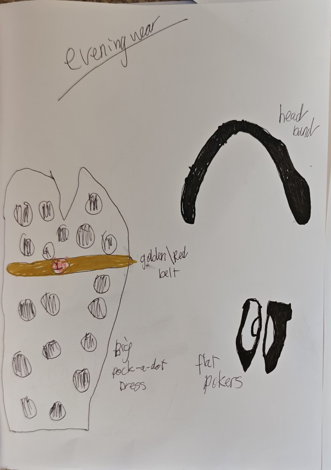 Amelie's original drawing for Head Band