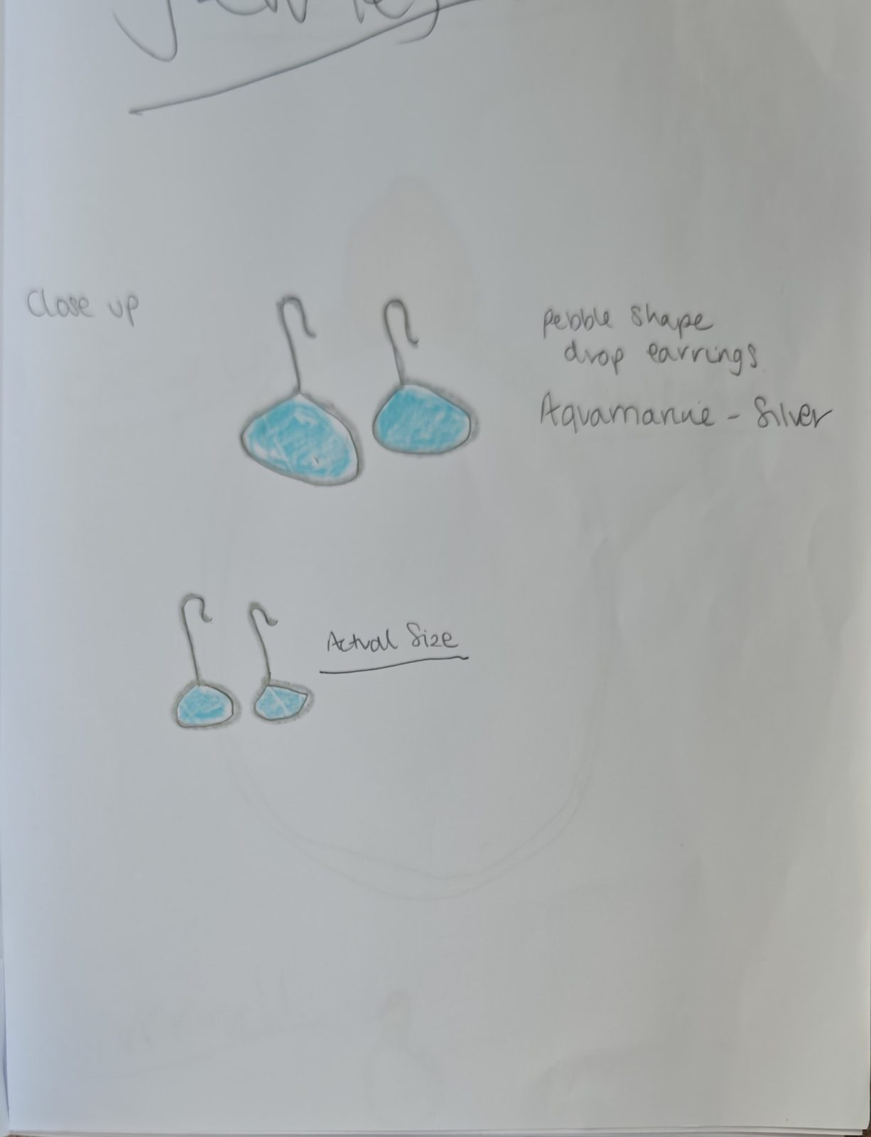 Amelie's original drawing for Pebble Drop