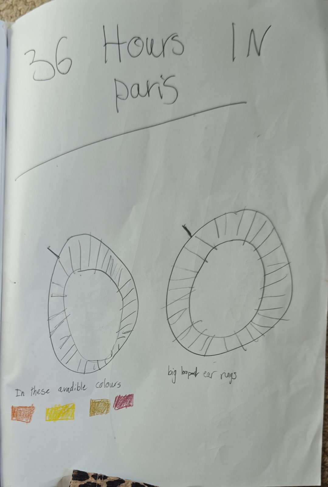 Amelie's original drawing for Big Loops