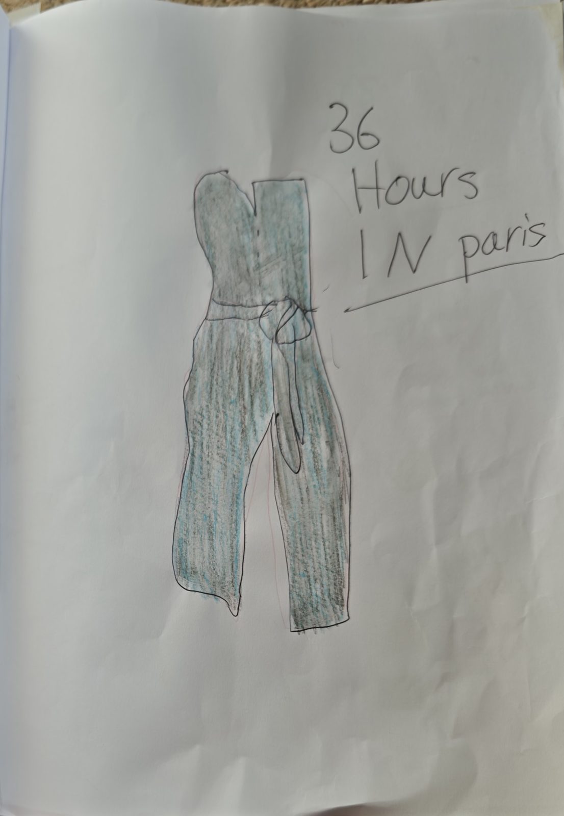 Amelie's original drawing for Seine