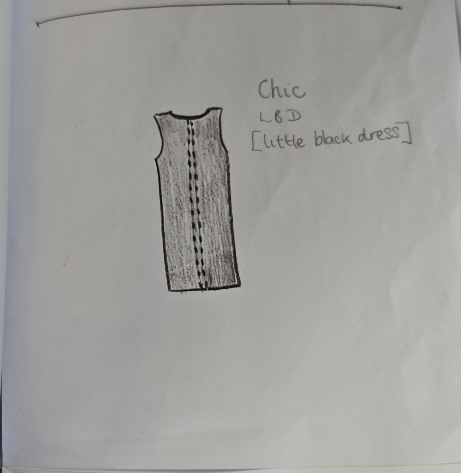 Amelie's original drawing for Chic
