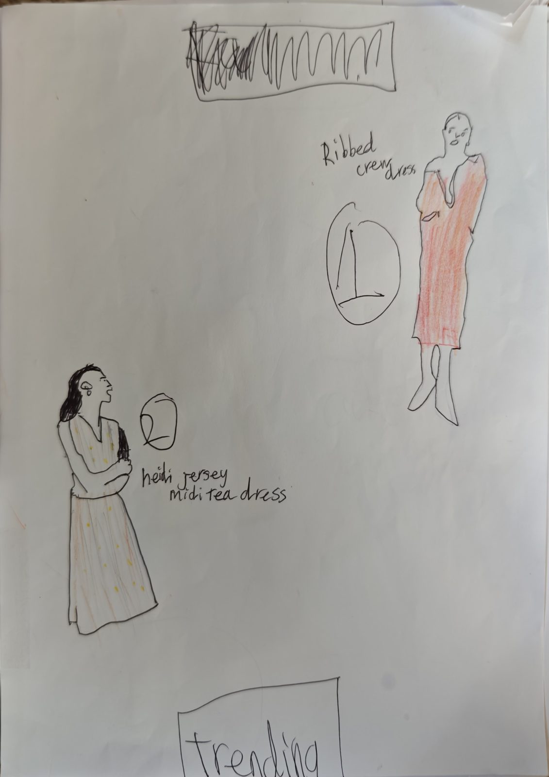 Amelie's original drawing for Heidi